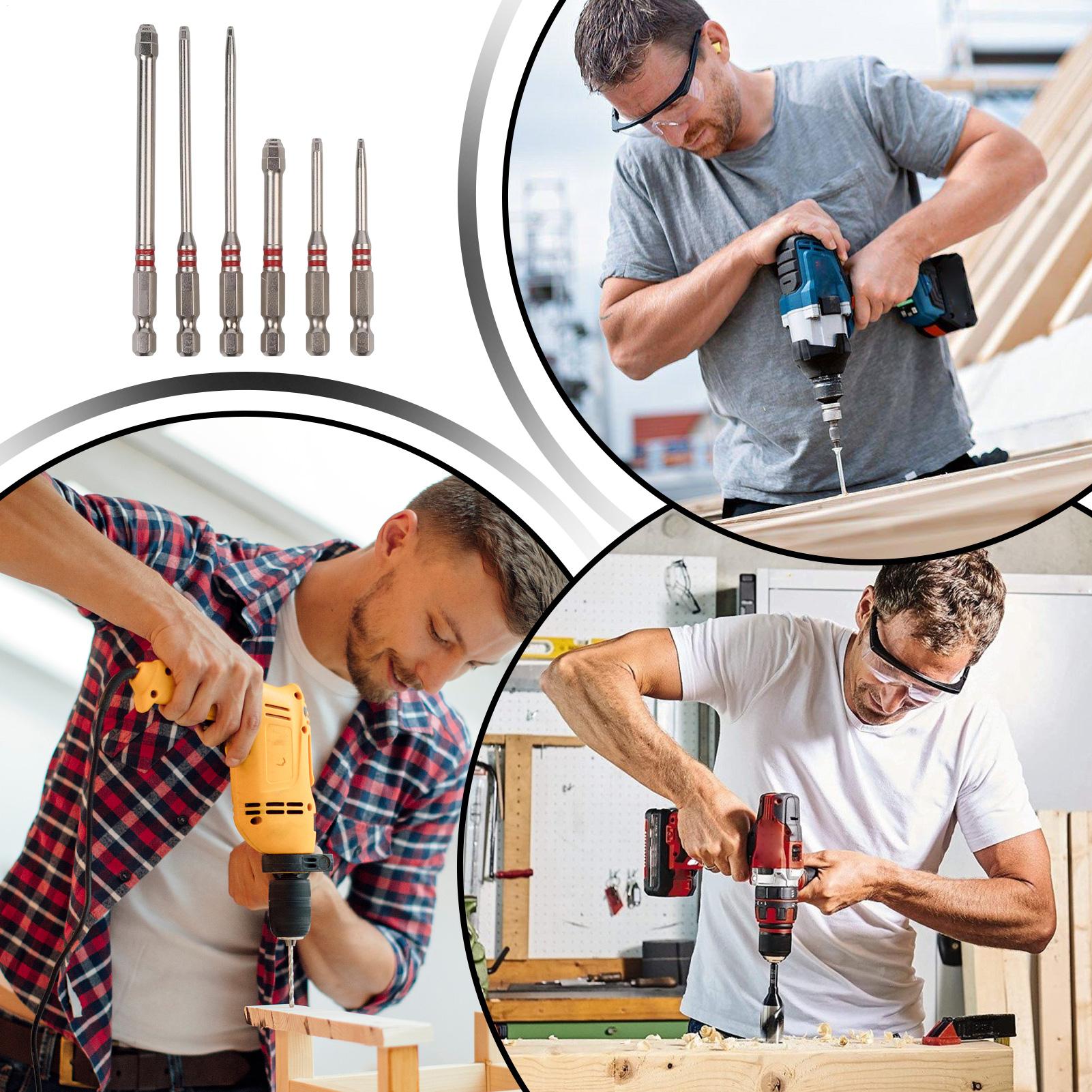 Electronics Repair Garage - Magnetische schroevendraaierbits 6-delige universele reparatiegereedschapset Lange